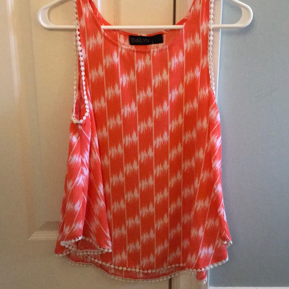 Evelyn Blue orange top